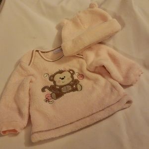 🐵 Vitamins Baby Size 3 mos. 2PC SET HAT & SHIRT